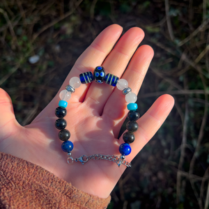 BIRKASKJÖLD - Replika viking üveggyöngy karkötő ásványokkal (történelmi ihletésű) - ékszer - karkötő - gyöngyös karkötő - Meska.hu