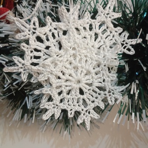 Horgolt hópihe - karácsony - karácsonyi lakásdekoráció - karácsonyfadíszek - Meska.hu