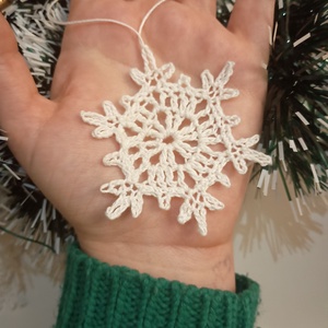 Horgolt hópihe - karácsony - karácsonyi lakásdekoráció - karácsonyfadíszek - Meska.hu