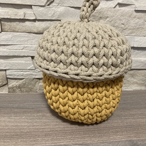 Horgolt makk tároló, Otthon & Életmód, Dekoráció, Asztal és polc dekoráció, Horgolt & Csipketerítő, Horgolás, MESKA