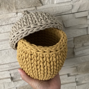 Horgolt makk tároló - otthon & életmód - dekoráció - asztal és polc dekoráció - horgolt & csipketerítő - Meska.hu