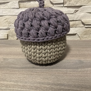 Horgolt makk tároló kicsi - otthon & életmód - dekoráció - asztal és polc dekoráció - horgolt & csipketerítő - Meska.hu