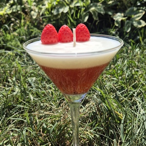 Epres martini koktél üvegpohárban - otthon & életmód - gyertya, illat, aroma - gyertya - Meska.hu