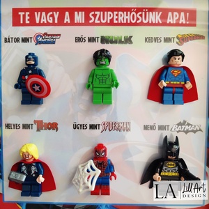LEGO-s szuperhősös ajándék apáknak, papáknak - otthon & életmód - dekoráció - dísztárgy - Meska.hu