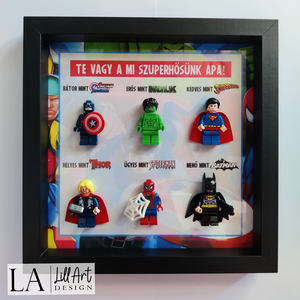 Lego szuperhős figurás kép, Apa, Papa  - Meska.hu