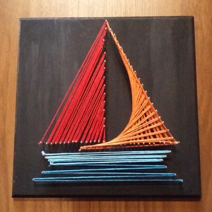 Hajó string art - Meska.hu