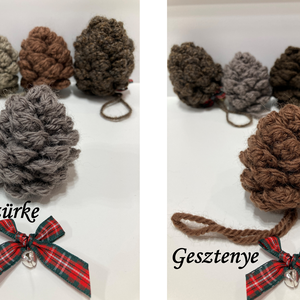 Horgolt toboz karácsonyfa dísz - karácsony - karácsonyi lakásdekoráció - karácsonyfadíszek - Meska.hu