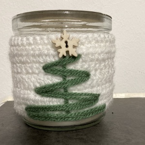 Karácsonyi bögre / gyertya pulcsi - Meska.hu