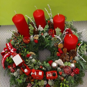Elly 11 - Mokás karácsonyi asztaldísz (30cm) - karácsony - adventi díszek - adventi asztaldísz - Meska.hu