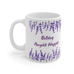 Egyedi képpel készített kerámia bögre Anyák napjára levendula design - otthon & életmód - konyhafelszerelés, tálalás - tálalás - bögre & csésze - Meska.hu