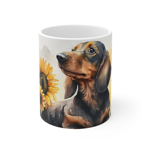 Tacskós kerámia bögre napraforgó mintával 300 ml - Meska.hu