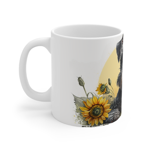 Schnauzer kerámia bögre napraforgó mintával 300 ml - otthon & életmód - konyhafelszerelés, tálalás - tálalás - bögre & csésze - Meska.hu