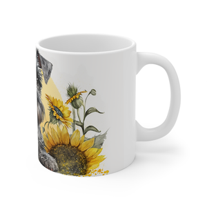 Schnauzer kerámia bögre napraforgó mintával 300 ml - otthon & életmód - konyhafelszerelés, tálalás - tálalás - bögre & csésze - Meska.hu