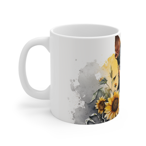 Pincser kerámia bögre napraforgó mintával 300 ml - otthon & életmód - konyhafelszerelés, tálalás - tálalás - bögre & csésze - Meska.hu