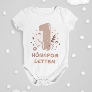 Hónapos mérföldkő body kisbabáknak, bébi rugdalózó egyedi hónapszámmal, Játék & Sport, Baba & babaház, Játékbaba, babakellék, , MESKA
