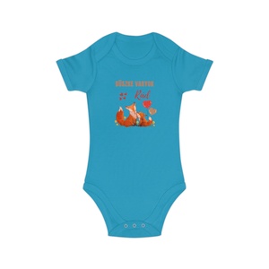 Büszke vagyok rád róka családos baby body kisbabáknak, bébi rugdalózó - játék & sport - baba & babaház - játékbaba, babakellék - Meska.hu