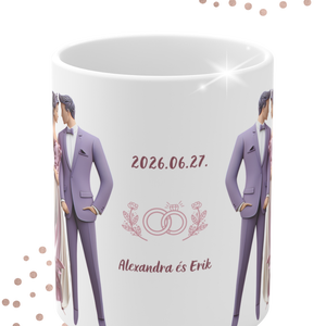 Esküvői köszönő ajándék bögre, esküvői vendég ajándék, Esküvői emlékörző bögre - esküvő - emlék & ajándék - köszönőajándék - Meska.hu