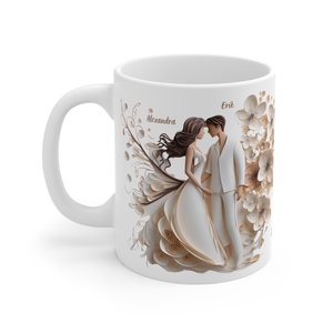 Esküvői köszönő ajándék bögre, esküvői vendég ajándék, Esküvői emlékörző bögre, Esküvő, Emlék & Ajándék, Köszönőajándék, Kerámia, MESKA