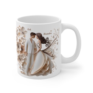 Esküvői köszönő ajándék bögre, esküvői vendég ajándék, Esküvői emlékörző bögre - esküvő - emlék & ajándék - köszönőajándék - Meska.hu