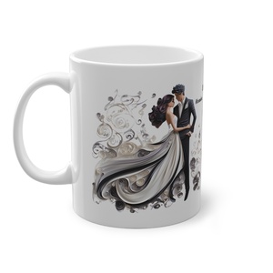 Esküvői köszönő ajándék bögre, esküvői vendég ajándék, Esküvői emlékörző bögre, Esküvő, Emlék & Ajándék, Köszönőajándék, Kerámia, MESKA