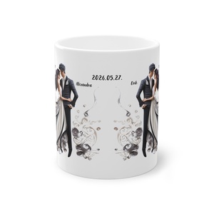 Esküvői köszönő ajándék bögre, esküvői vendég ajándék, Esküvői emlékörző bögre - esküvő - emlék & ajándék - köszönőajándék - Meska.hu