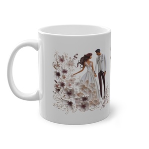 Esküvői köszönő ajándék bögre, esküvői vendég ajándék, Esküvői emlékörző bögre, Esküvő, Emlék & Ajándék, Köszönőajándék, Kerámia, MESKA