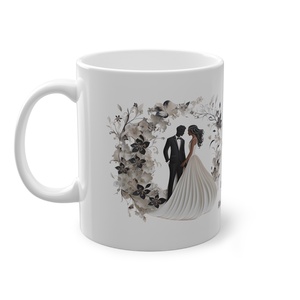 Esküvői köszönő ajándék bögre, esküvői vendég ajándék, Esküvői emlékörző bögre, Esküvő, Emlék & Ajándék, Köszönőajándék, Kerámia, MESKA