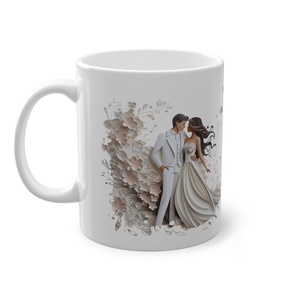 Esküvői köszönő ajándék bögre, esküvői vendég ajándék, Esküvői emlékörző bögre, Esküvő, Emlék & Ajándék, Köszönőajándék, Kerámia, MESKA