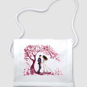 Esküvői köszönő ajándék tarisznya, esküvői vendég ajándék, Esküvői emlékörző tarisznya, Esküvő, Emlék & Ajándék, Köszönőajándék, Kerámia, MESKA