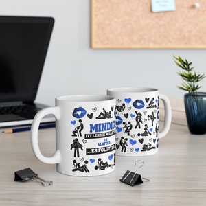 Mindig melletted... feliratos bögre, Vicces pikáns bögre sz...x pózok mintával - otthon & életmód - konyhafelszerelés, tálalás - tálalás - bögre & csésze - Meska.hu