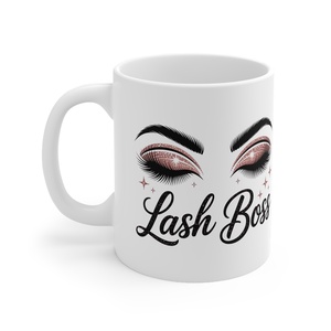 Lash Boss - Szempilla főnök bögre szempillaépítőknek, szempilla stylistoknak - otthon & életmód - konyhafelszerelés, tálalás - tálalás - bögre & csésze - Meska.hu