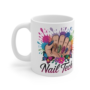 Nail tech- körmös bögre műkörmösöknek, műkörömépítőknek, manikűrösöknek - otthon & életmód - konyhafelszerelés, tálalás - tálalás - bögre & csésze - Meska.hu