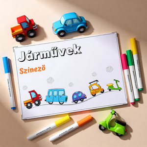 Járművek színező gyerekeknek � 23 oldalas letölthető PDF - Meska.hu