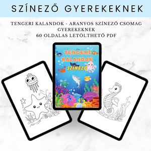 Tengeri kalandok - Tengeri állatos színező gyerekeknek � 60 oldalas letölthető PDF - Meska.hu
