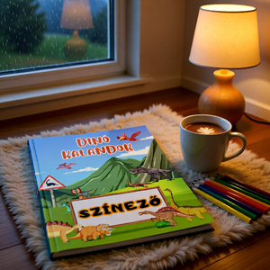 Dínó kalandok - Dinoszauruszos színező gyerekeknek � 51 oldalas letölthető PDF - otthon & életmód - papír, írószer - színező - Meska.hu