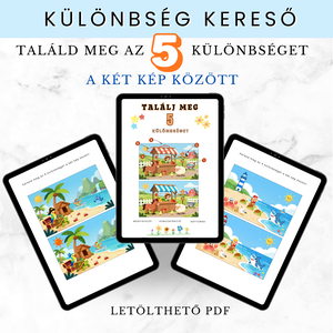 Találd meg az 5 különbséget! � Gyerek Feladatlap csomag - 24 oldal - Letölthető PDF - Meska.hu