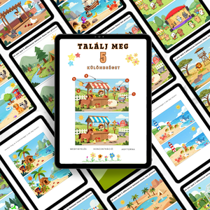 Találd meg az 5 különbséget! � Gyerek Feladatlap csomag - 24 oldal - Letölthető PDF - otthon & életmód - papír, írószer - színező - Meska.hu