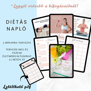 Diétás Naplóm � 3 hónapos motivációs napló és életmód tervező - Letölthető PDF - 182 oldal - otthon & életmód - papír, írószer - naptár & tervező - Meska.hu
