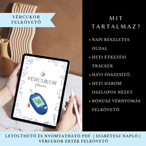 Vércukor Felkövető Napló � Nyomtatható PDF - 4 féle tracker + bónusz vérnyomás napló - otthon & életmód - papír, írószer - naptár & tervező - Meska.hu