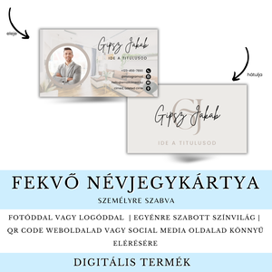 Személyre Szabott Névjegykártya Tervezés � Álló vagy Fekvő - Fotóval, Logóval, QR kóddal - otthon & életmód - papír, írószer - névjegykártya - Meska.hu
