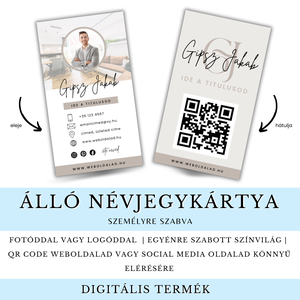 Személyre Szabott Névjegykártya Tervezés � Álló vagy Fekvő - Fotóval, Logóval, QR kóddal - otthon & életmód - papír, írószer - névjegykártya - Meska.hu