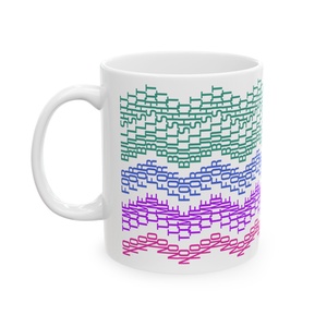 No Time For Bullshit Kerámia Bögre � Zöld-Kék-Lila-Pink Ombre, Vicces Ajándék Felnőtteknek - Meska.hu