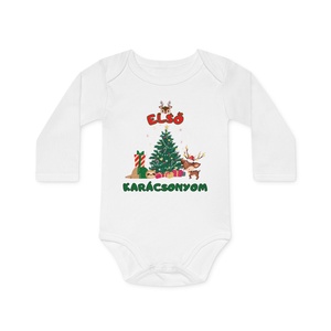 Első Karácsonyom Baba Body � Névre Szóló Karácsonyi Hosszú Ujjú Body, Ajándék Babáknak - baba - mama - babaruházat - baba body - Meska.hu