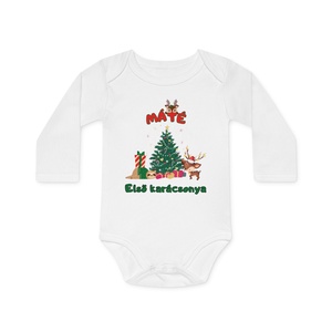 Első Karácsonyom Baba Body � Névre Szóló Karácsonyi Hosszú Ujjú Body, Ajándék Babáknak - baba - mama - babaruházat - baba body - Meska.hu