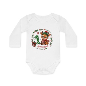 Első Karácsonyom Baba Body � Aranyos Karácsonyi Hosszú Ujjú Body, Ajándék Babáknak - baba - mama - babaruházat - baba body - Meska.hu