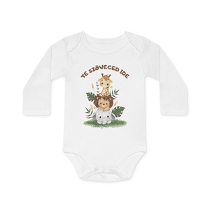 Egyedi Szöveges Baba Body � Névre Szóló Szafari Állatos Design, Személyre Szabott Ajándék - baba - mama - babaruházat - baba body - Meska.hu