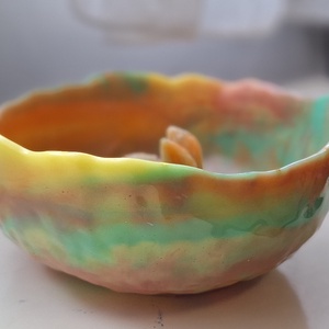 Tavaszi álom � kézzel készült gyanta tál ajándék nyuszival - ékszer - ékszertartó - ékszertartó tál - Meska.hu