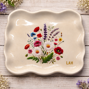 Egyedi virágos ékszertartó tál � rendelésre, személyre szabva, Ékszer, Ékszertartó, Ékszertartó tál, Kerámia, MESKA