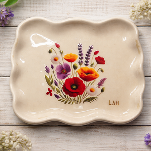 Egyedi virágos ékszertartó tál � rendelésre, személyre szabva - ékszer - ékszertartó - ékszertartó tál - Meska.hu