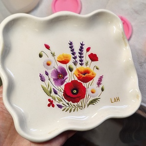 Egyedi virágos ékszertartó tál � rendelésre, személyre szabva - ékszer - ékszertartó - ékszertartó tál - Meska.hu